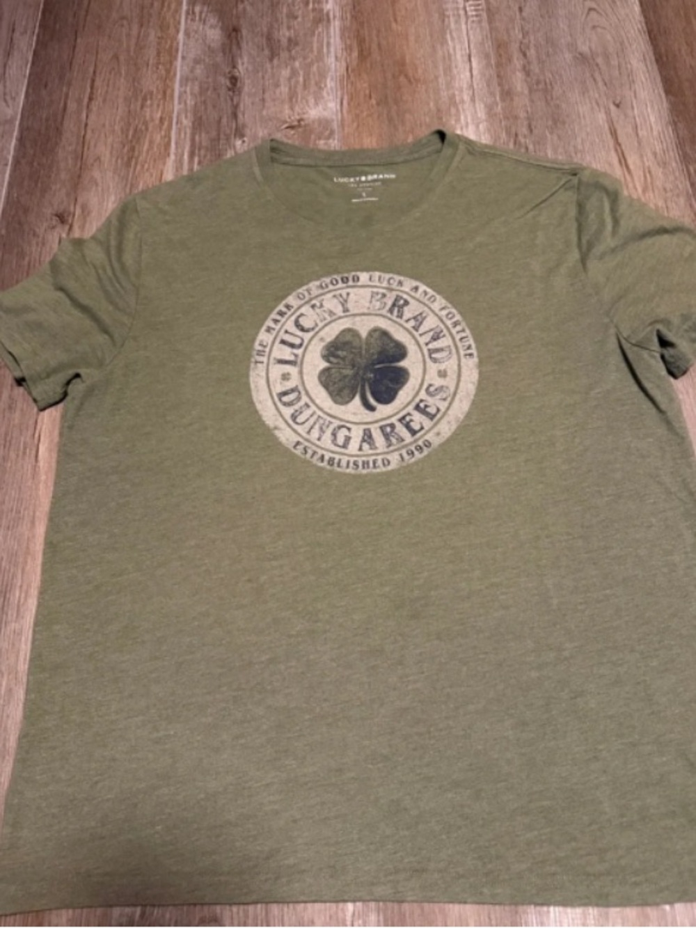 Lucky Brand Green Short-Sleeve Graphic Tee